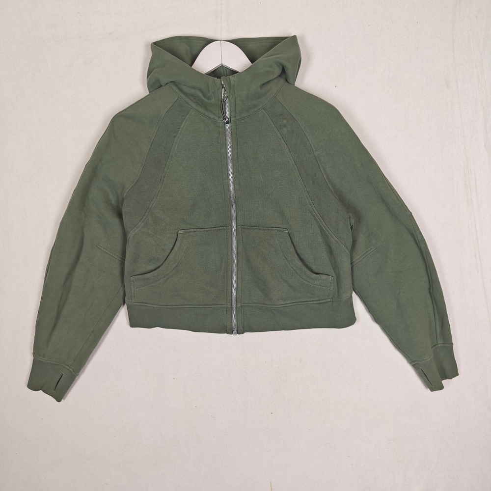Lululemon Scuba Oversized Full Zip Hoodie Green LW3IG5S XS/S